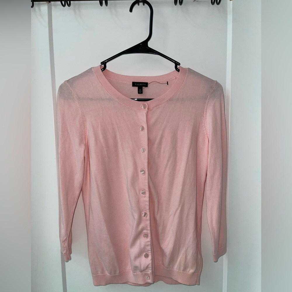 Talbots Light Pink Cardigan Sweater